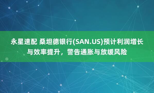 永星速配 桑坦德银行(SAN.US)预计利润增长与效率提升，警告通胀与放缓风险